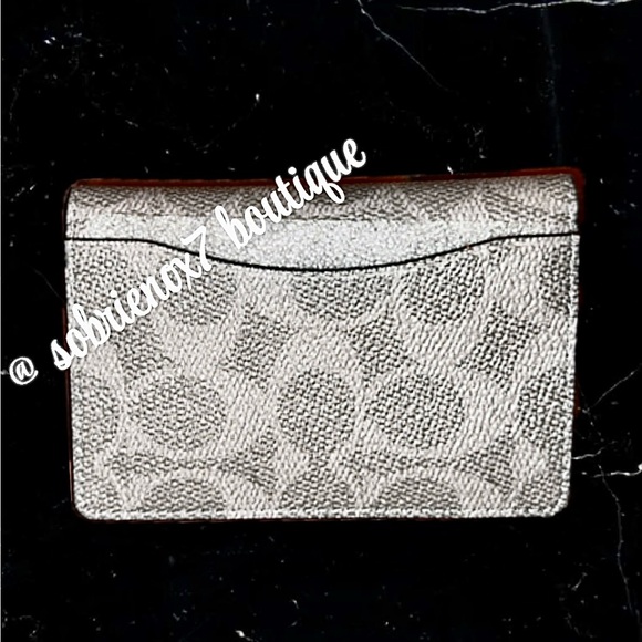 [NWT]Coach Men’s Gray Card Holder - Picture 2 of 5